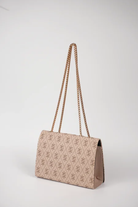 Monogram Desenli Zincir Askılı Kadın Omuz Çantası